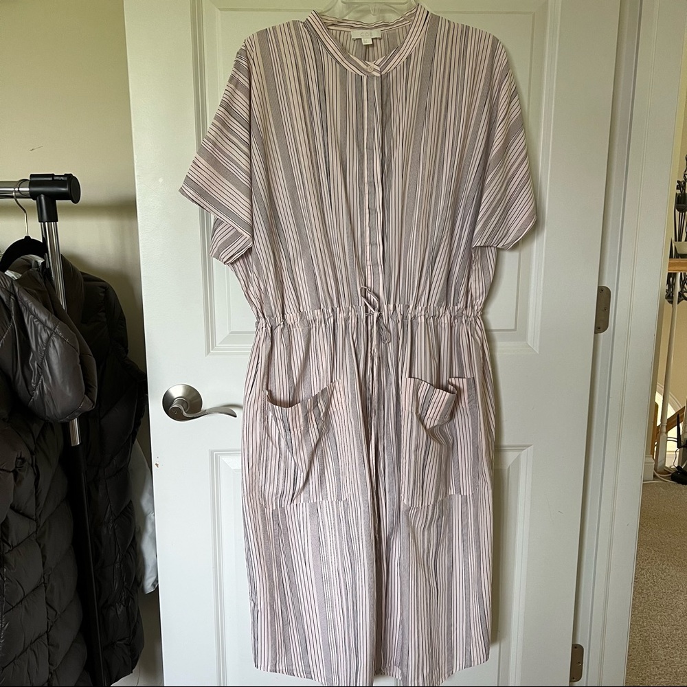 COS Button Up Cinched Waist Dress